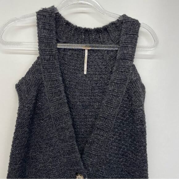 Free People Sweater Vest Size Small Wool Sleeveless - Picture 4 of 10